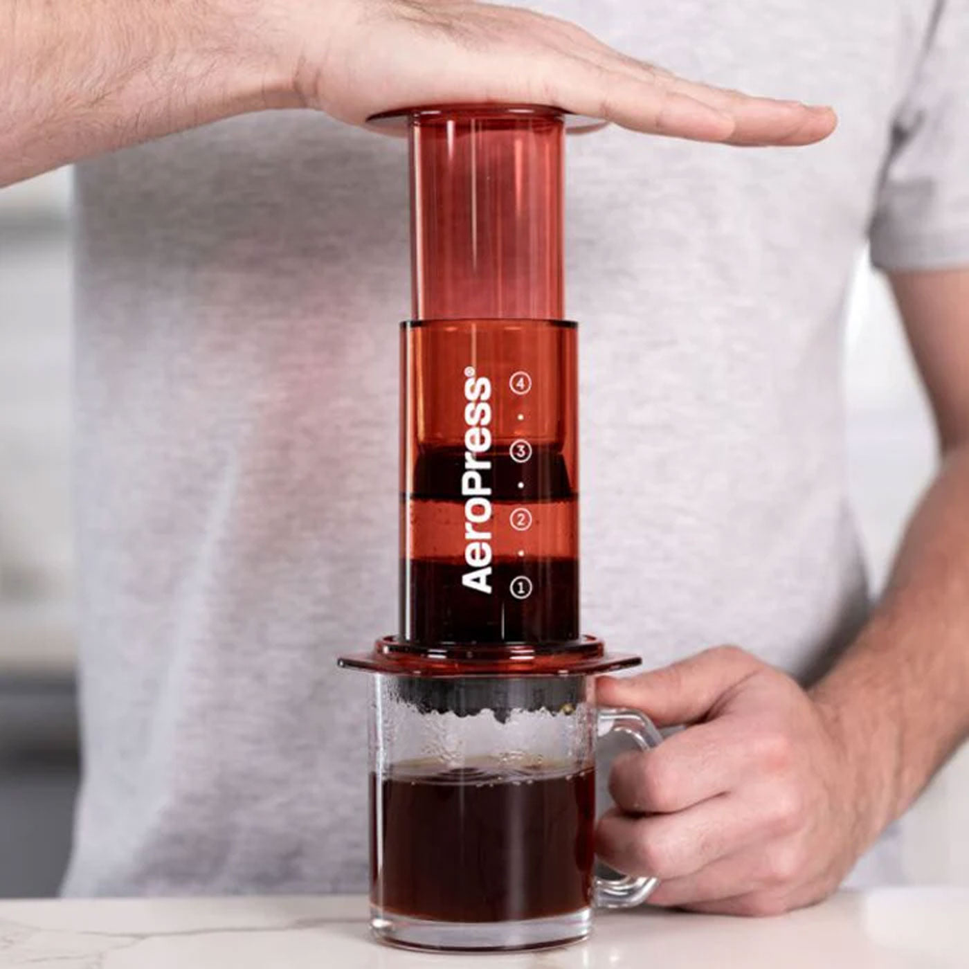 AeroPress Clear Red