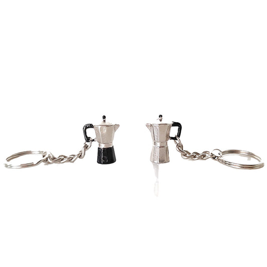 Pretty Caff Mokapot Ontwerp  Sleutelhangerset