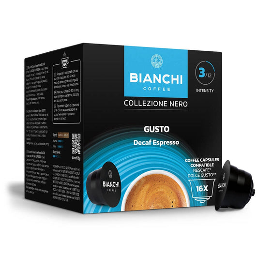 Bianchi Coffee Decaf Espresso Nescafe 
Dolce Gusto Coffee Capsules 